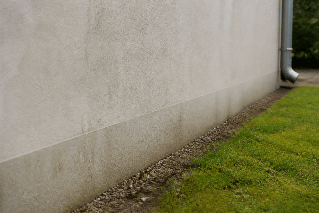 Facade murale protegee contre humidite et moisissures noires