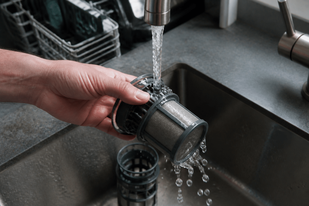 Filtre de lave-vaisselle demontable rince sous eau chaude