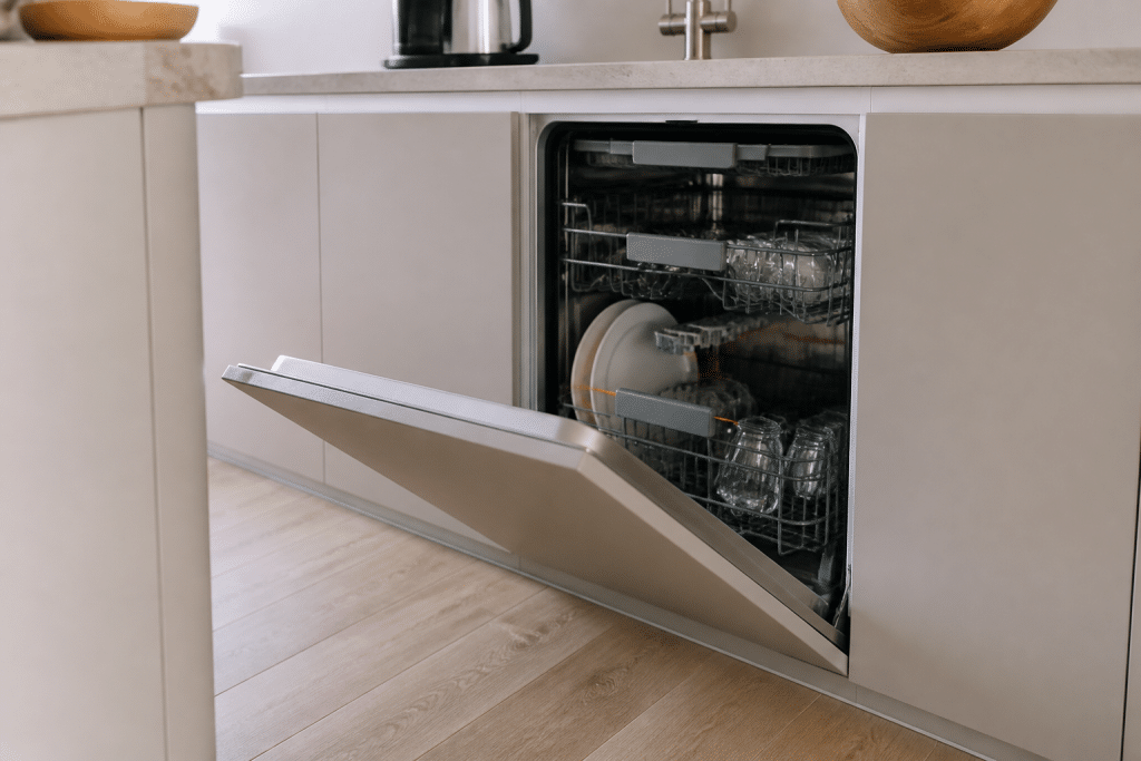 Lave-vaisselle encastre et pose integrees dans cuisines modernes