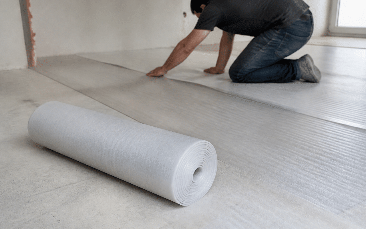 Rouleau de sous-couche acoustique pose horizontale sol